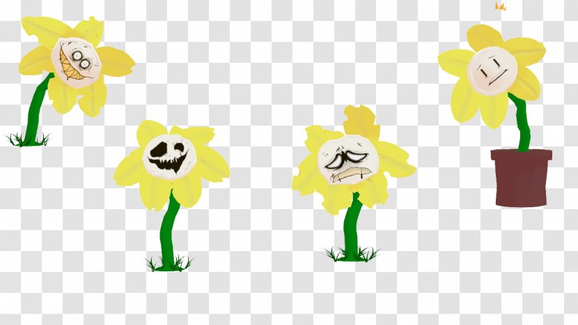 Floral Design Undertale Flowey Cut Flowers - Fictional Character - Flower Transparent PNG