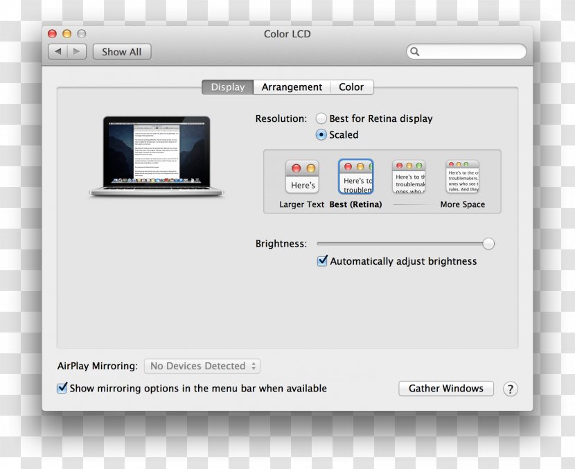 MacBook Pro MacOS Retina Display - Resolution - Prototype Transparent PNG