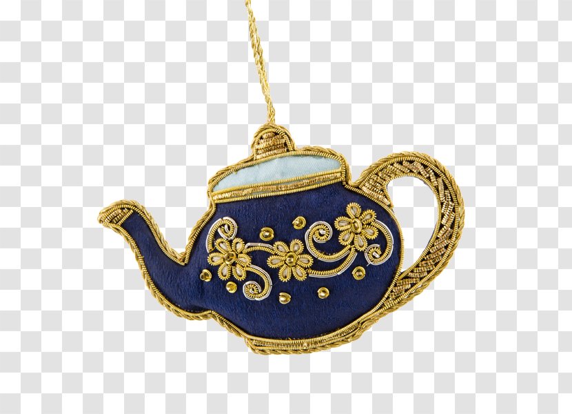 Cobalt Blue Christmas Ornament Teapot Jewellery Transparent PNG