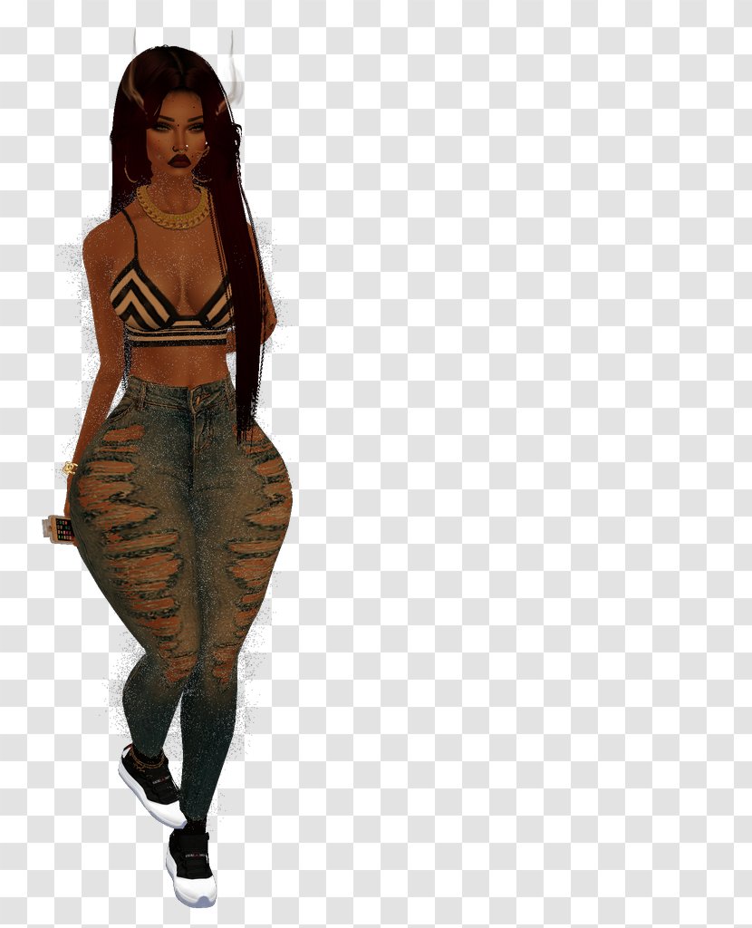 Fashion Model - Brown Hair - Joint Transparent PNG