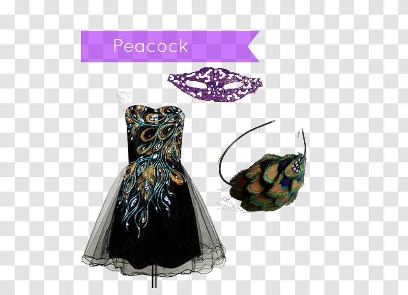 Wedding Dress Prom Party Formal Wear - Peafowl Transparent PNG