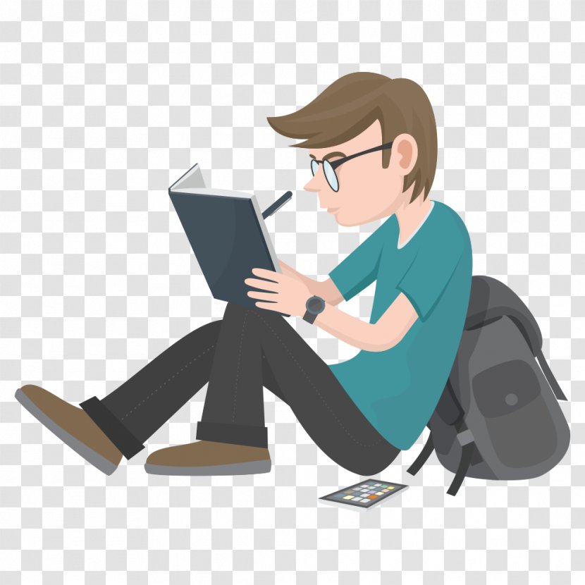 Book Drawing - Job - Sitting Transparent PNG