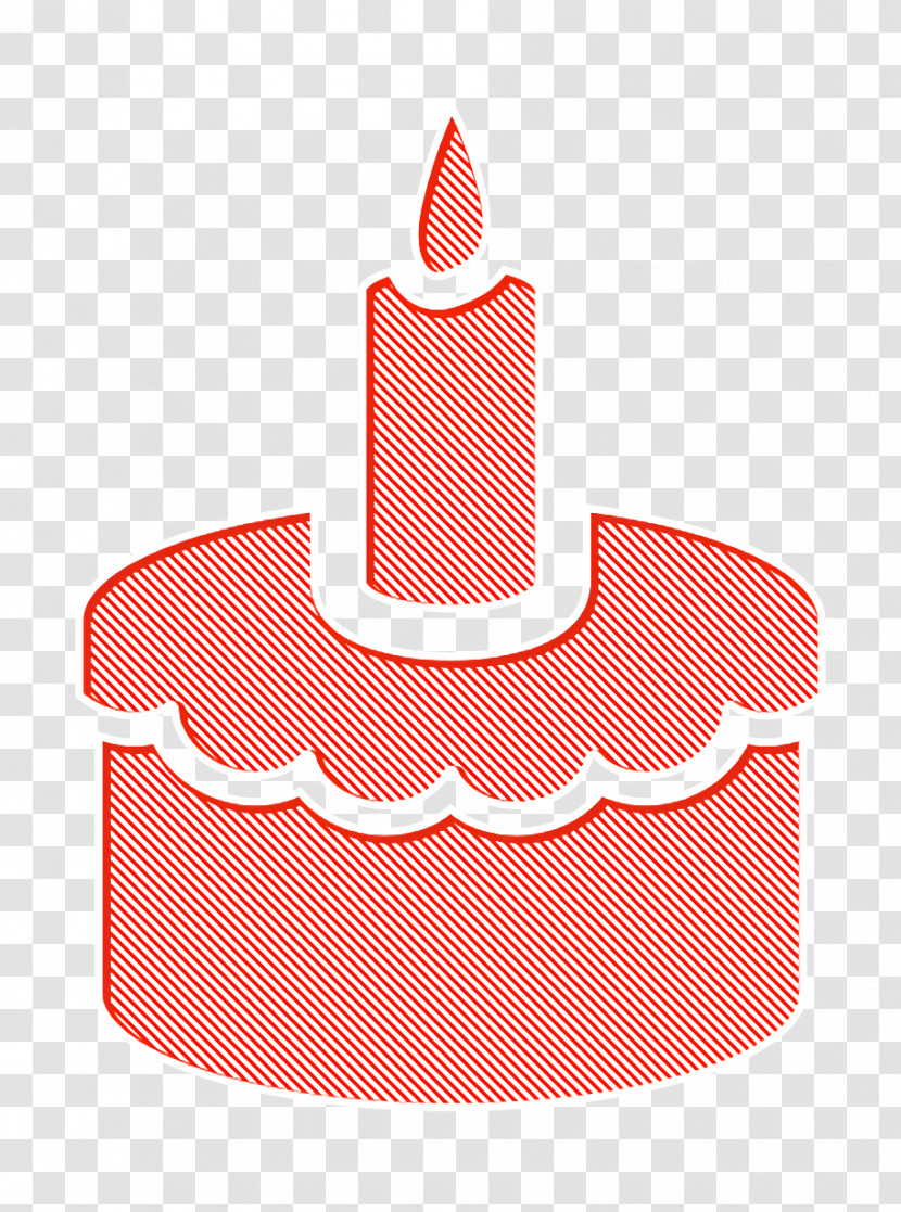 Cake With A Candle Icon Facebook Pack Icon Birthday Cake Icon Transparent PNG
