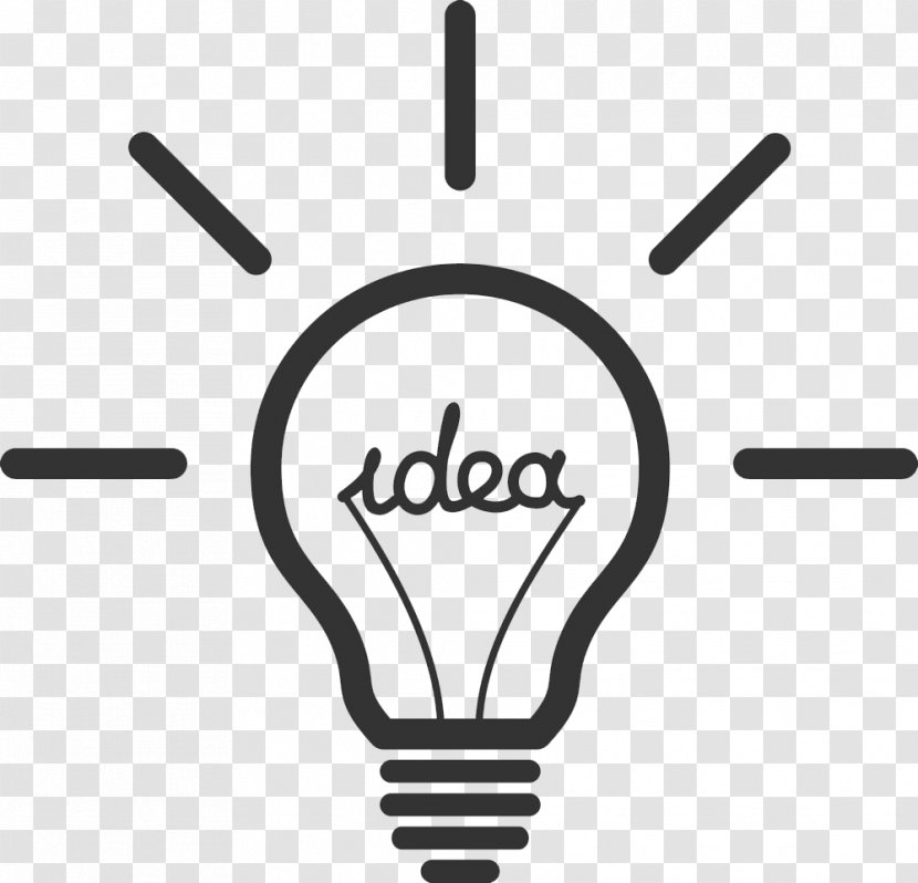 Incandescent Light Bulb Idea Clip Art - Text Transparent PNG