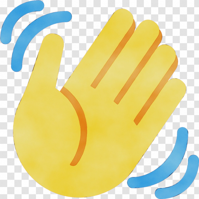 Yellow Finger Hand Personal Protective Equipment Glove Transparent PNG