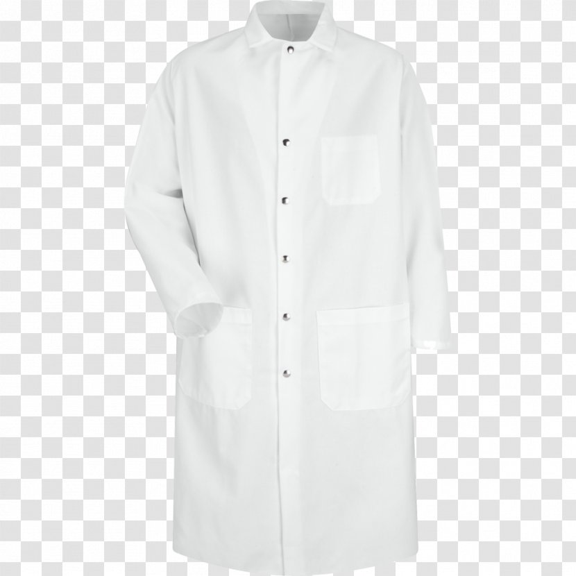 Dress Shirt Chef's Uniform Collar Lab Coats Outerwear - White Coat Transparent PNG