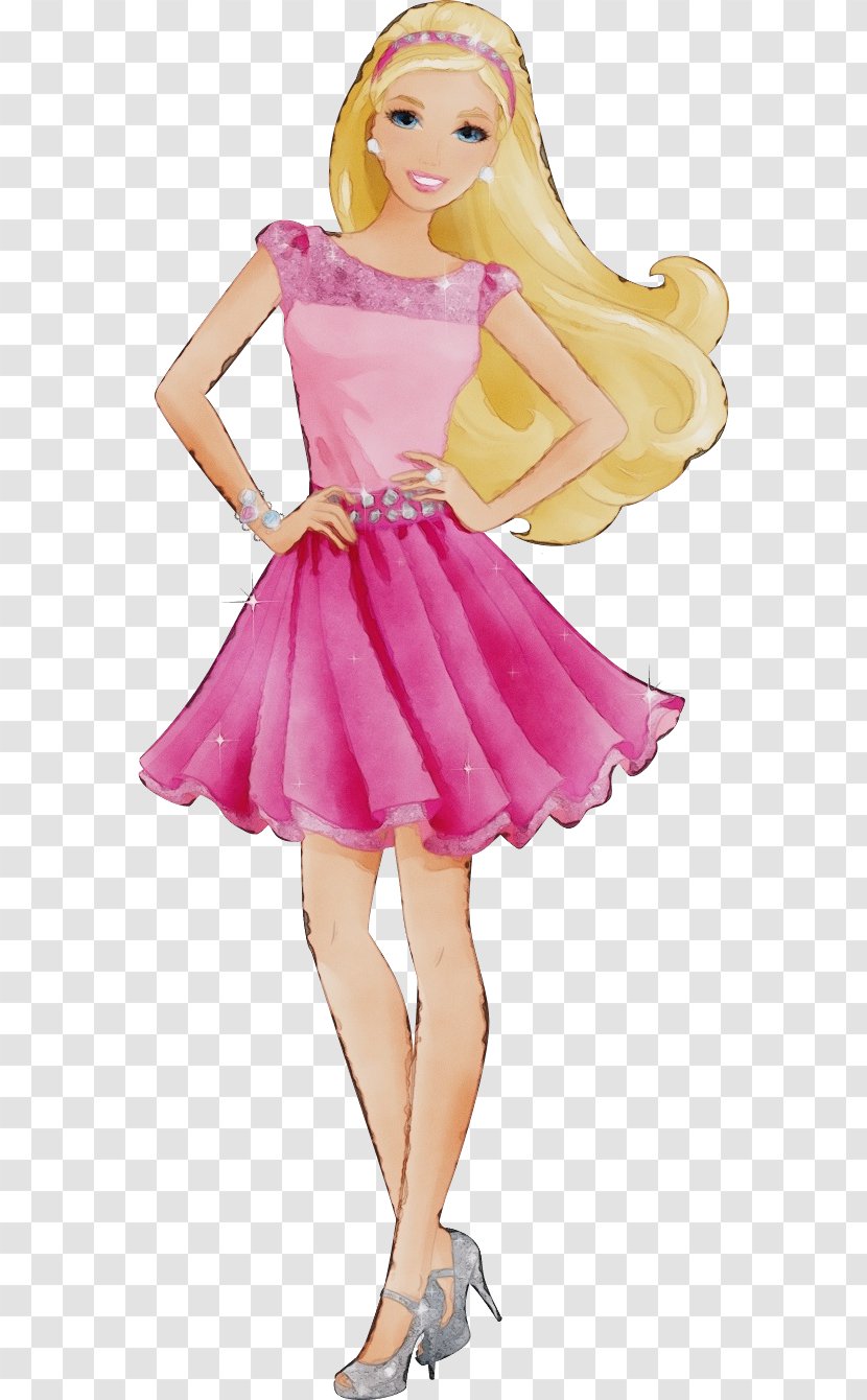 Barbie Clip Art Image Doll - Pink - Costume Design Transparent PNG
