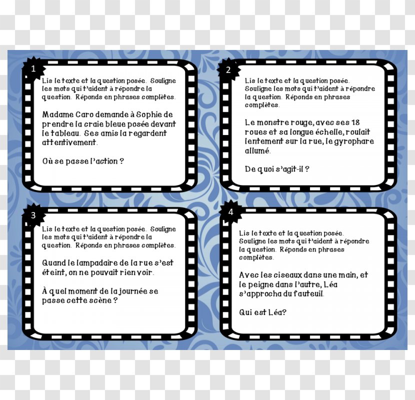 Inference Text Understanding Reading Game - Primary Education - Tache Transparent PNG