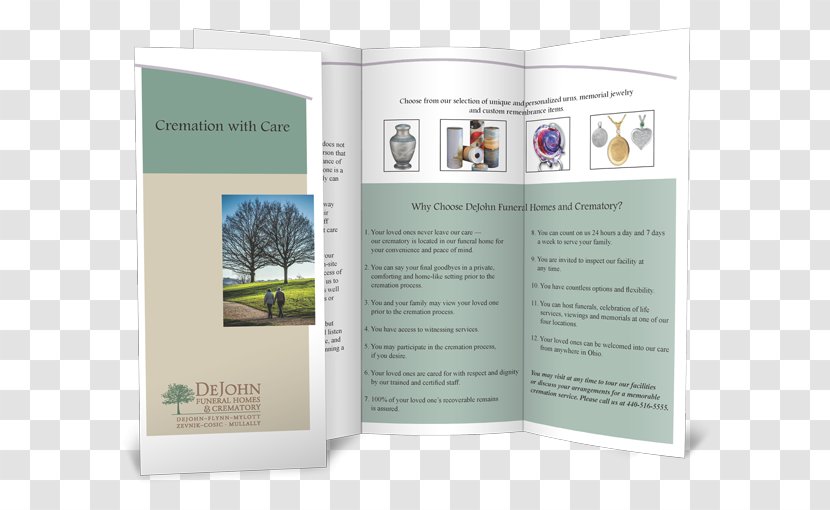 DeJohn Funeral Homes & Crematory Cremation Brochure - Chardon - Euclidean Flower Transparent PNG