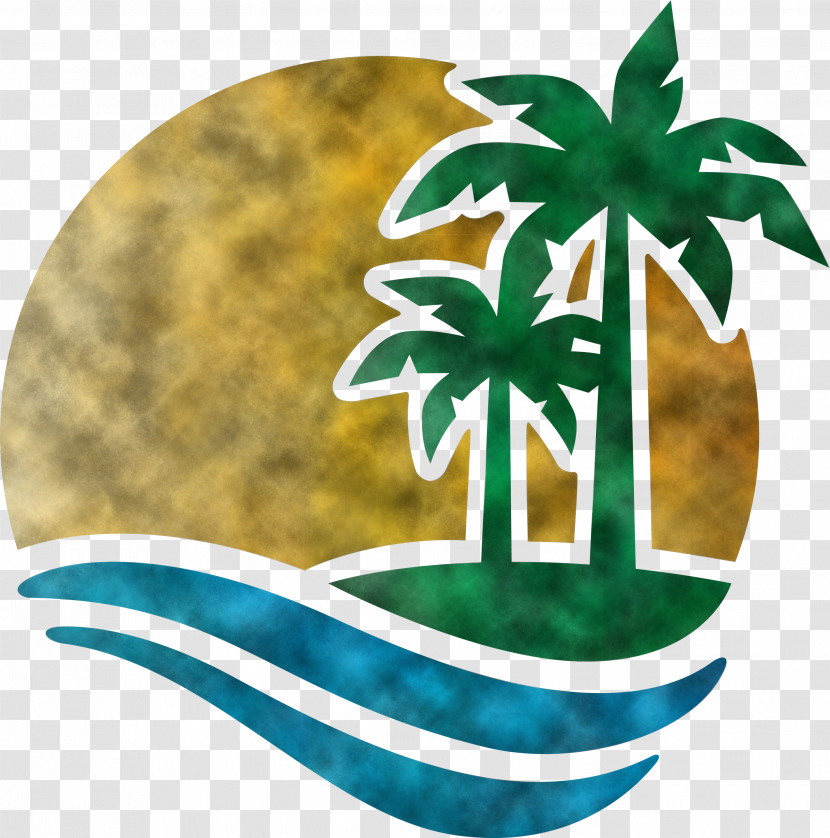 Palm Tree Beach Tropical Transparent PNG