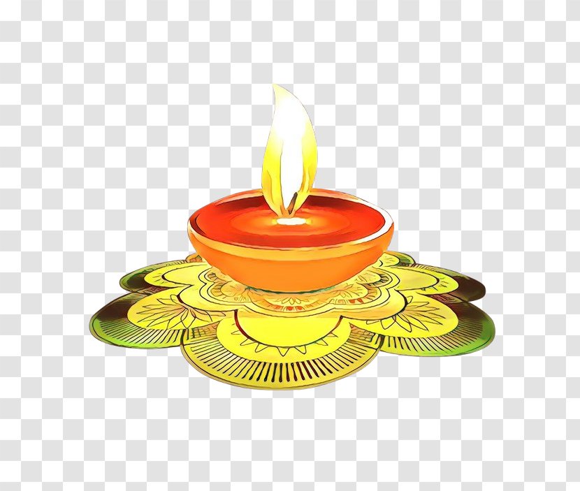 Orange - Saucer - Cup Candle Holder Transparent PNG