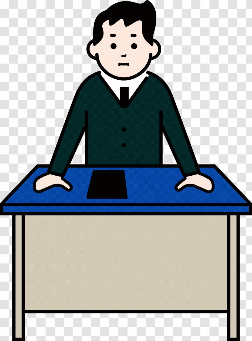 Teacher Desk Male Transparent PNG