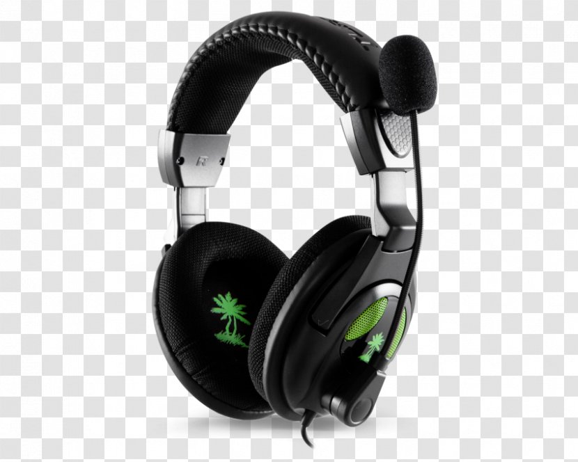 Xbox 360 Wireless Headset Turtle Beach Ear Force X12 Black Headphones Transparent PNG