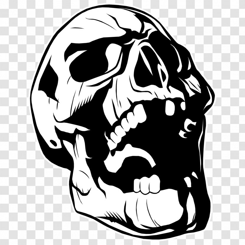 Line Art Drawing Clip - Evil Laughter - Skulls Transparent PNG