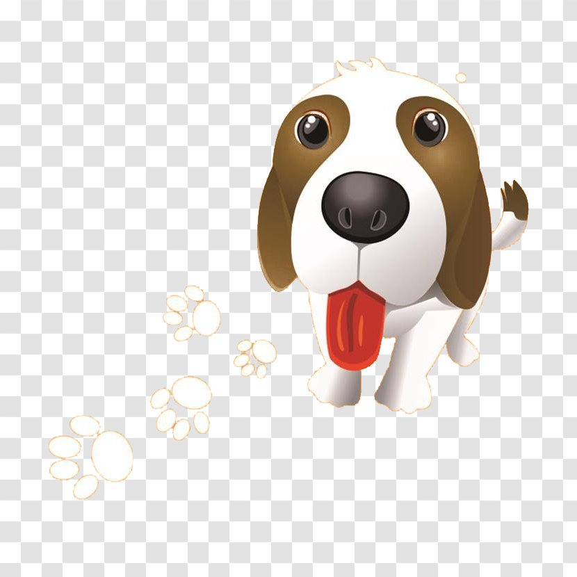 Dog Puppy Pet Clip Art - Paw - Tongue Transparent PNG