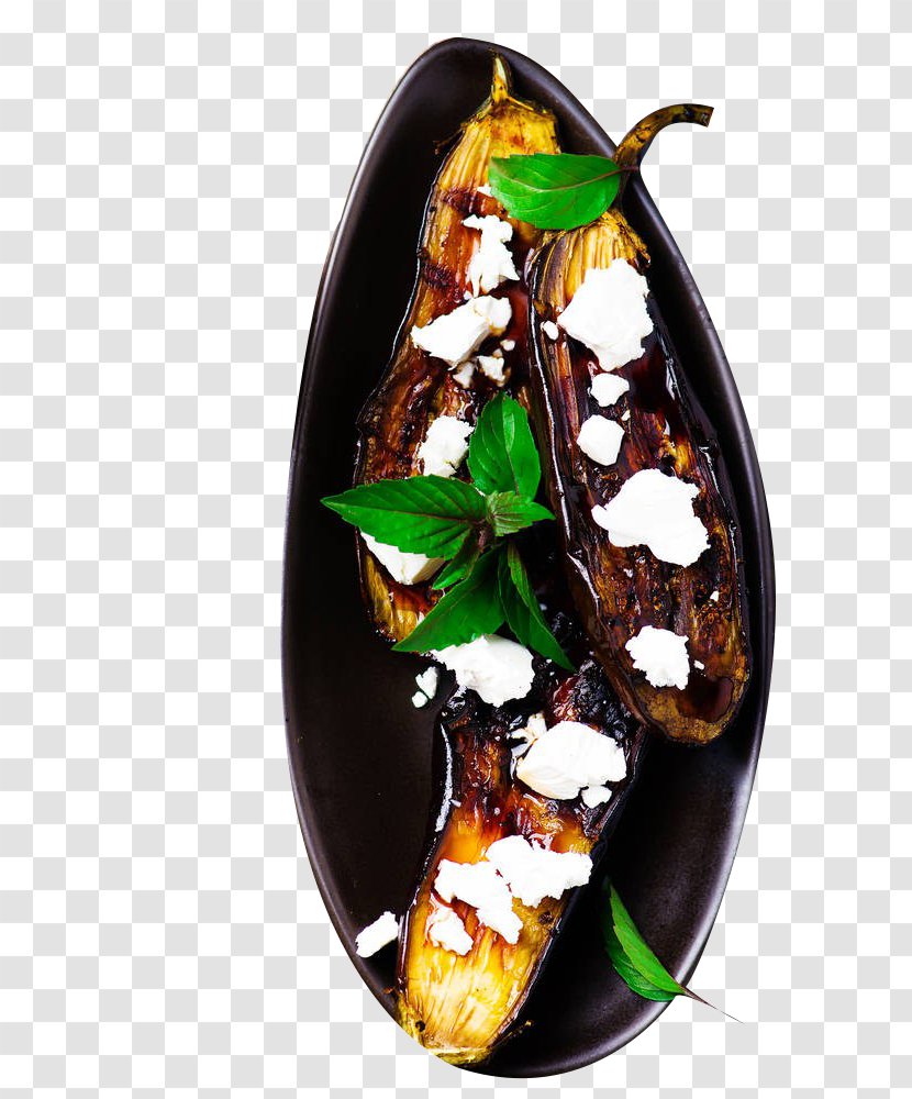 Stuffing Eggplant Vegetable Roasting - Food - The Baked On Plate Transparent PNG