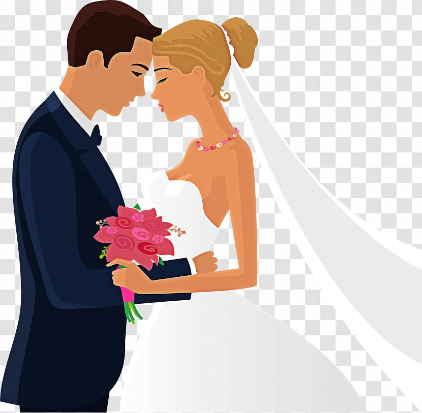 Groom Cartoon Male Love Interaction Transparent PNG