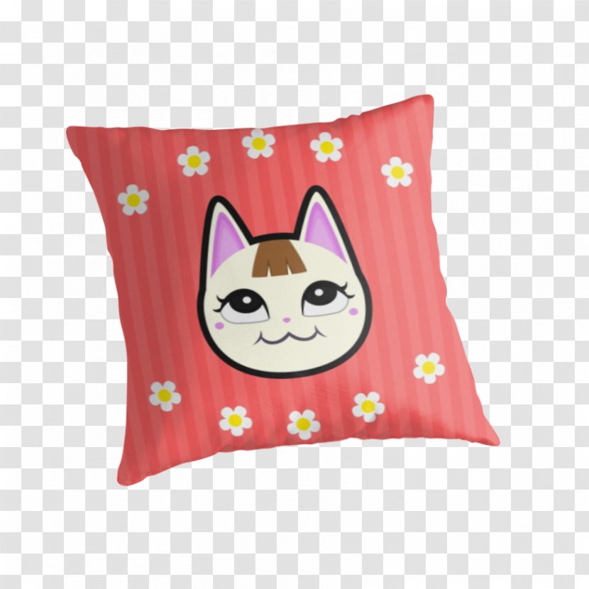 Cat Throw Pillows Cushion Interior Design Services Animal Crossing - Red Transparent PNG