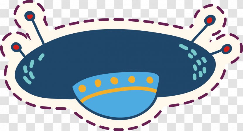 Unidentified Flying Object Saucer - Product Design - Vector Blue UFO Transparent PNG