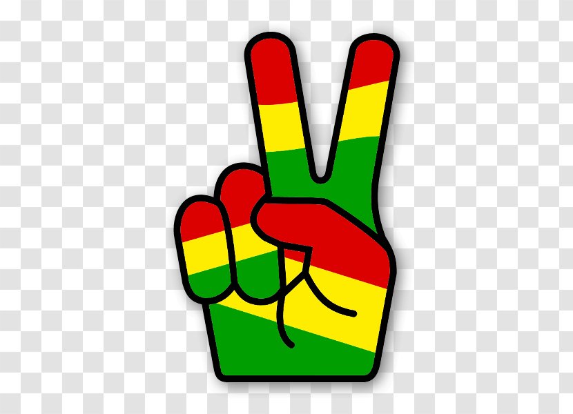 Rastafari Reggae V Sign Peace Symbols - Frame - Cartoon Transparent PNG