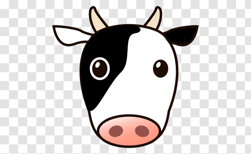 Holstein Friesian Cattle Clip Art Drawing House Cow Dairy Farming - Facial Expression - Emoji Transparent PNG