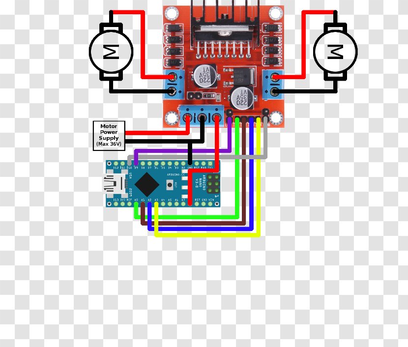 Microcontroller Arduino Electric Motor DC Electronic Circuit - Electronics Transparent PNG