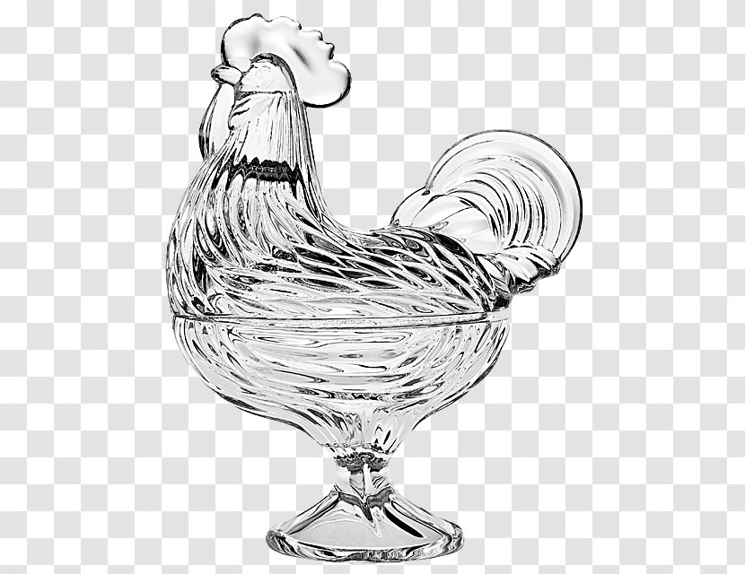 Rooster Bohemia Lead Glass Chicken - Poultry Transparent PNG