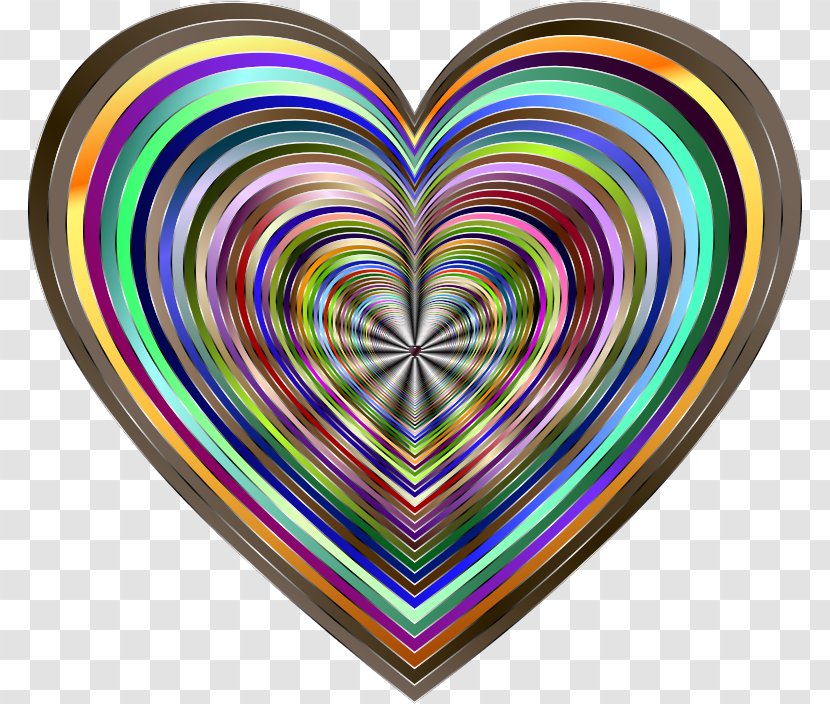 Psychedelia Psychedelic Art Clip - Flower - Heart Of Love Transparent PNG