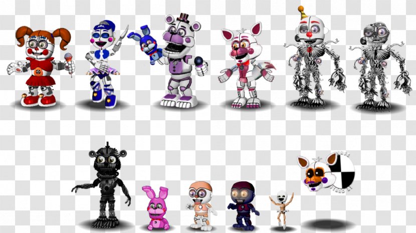 Five Nights At Freddy's: Sister Location Ultimate Custom Night Character Game - Animal Figure - Long Hair Baby Transparent PNG