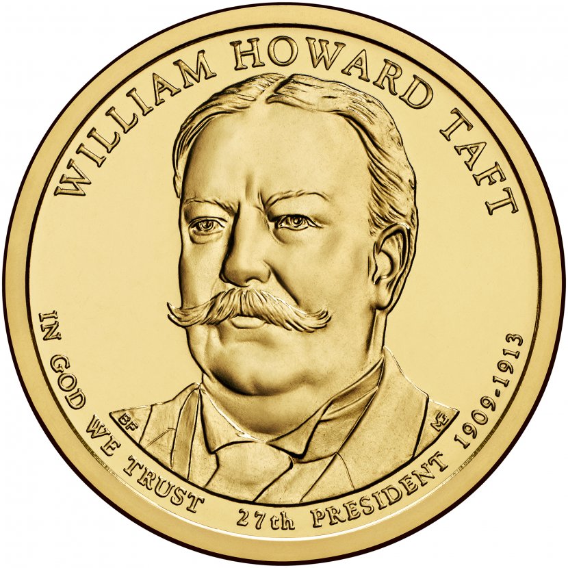 Philadelphia Mint Presidential $1 Coin Program Dollar President Of The United States - William Howard Taft Transparent PNG