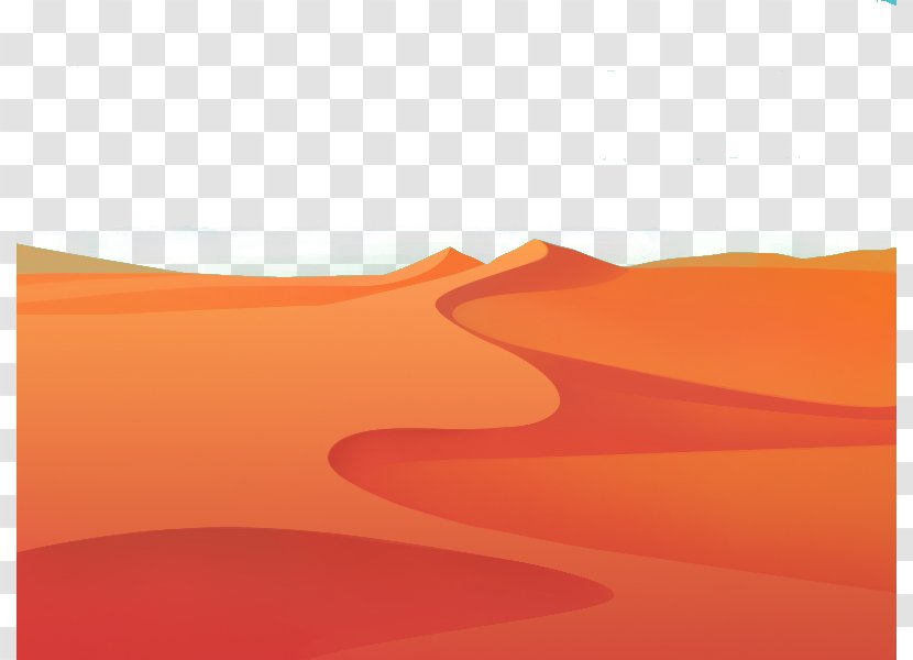 Singing Sand Dune Erg Wallpaper - Sahara - Flat Yellow Desert Transparent PNG