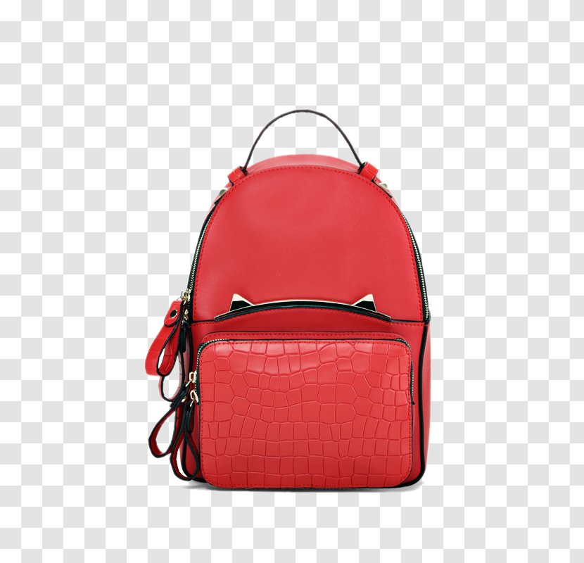 Handbag Red Backpack - Luggage Bags - Snakeskin Transparent PNG