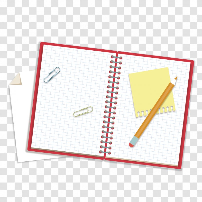 Paper Euclidean Vector - Area - Red Notebook Transparent PNG