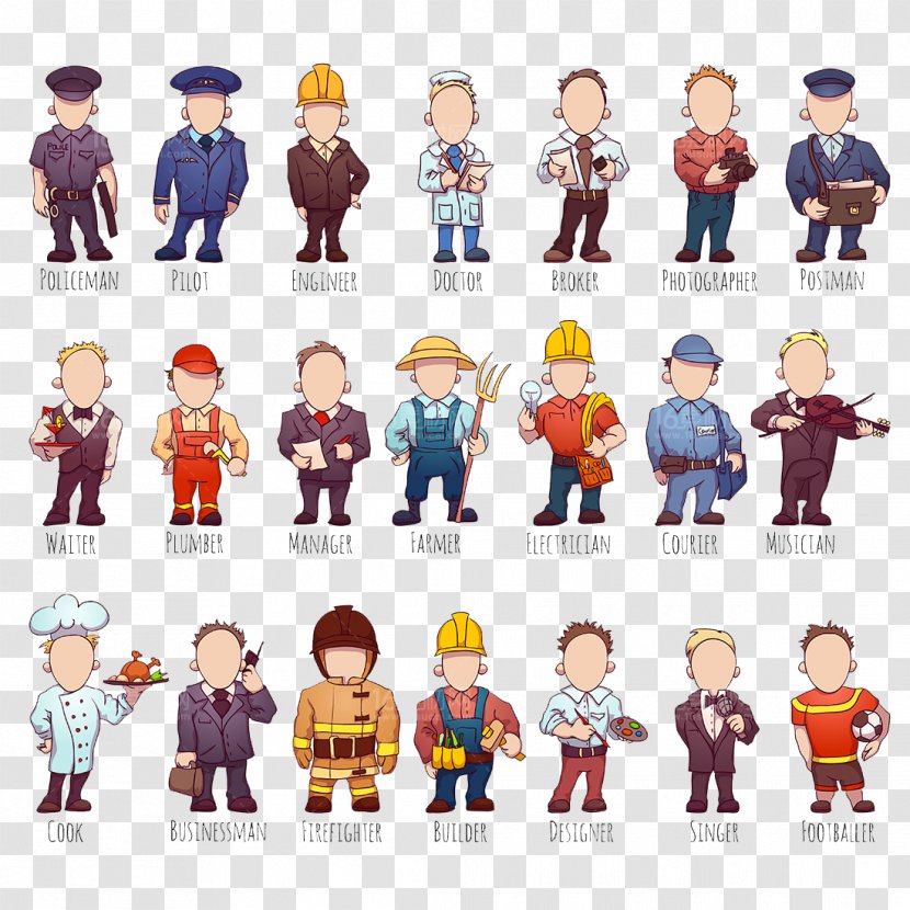 Cartoon Job Illustration - Comics - Occupation People Transparent PNG