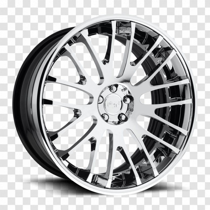 Car Alloy Wheel Rim Custom - Black And White Transparent PNG