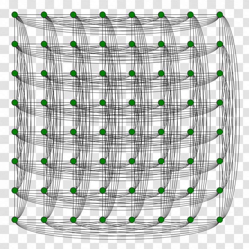 Chessboard Rook's Graph Vertex - Net - Induced Transparent PNG