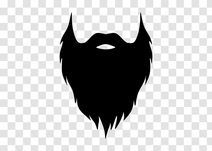 Beard Moustache Clip Art - Monochrome Transparent PNG