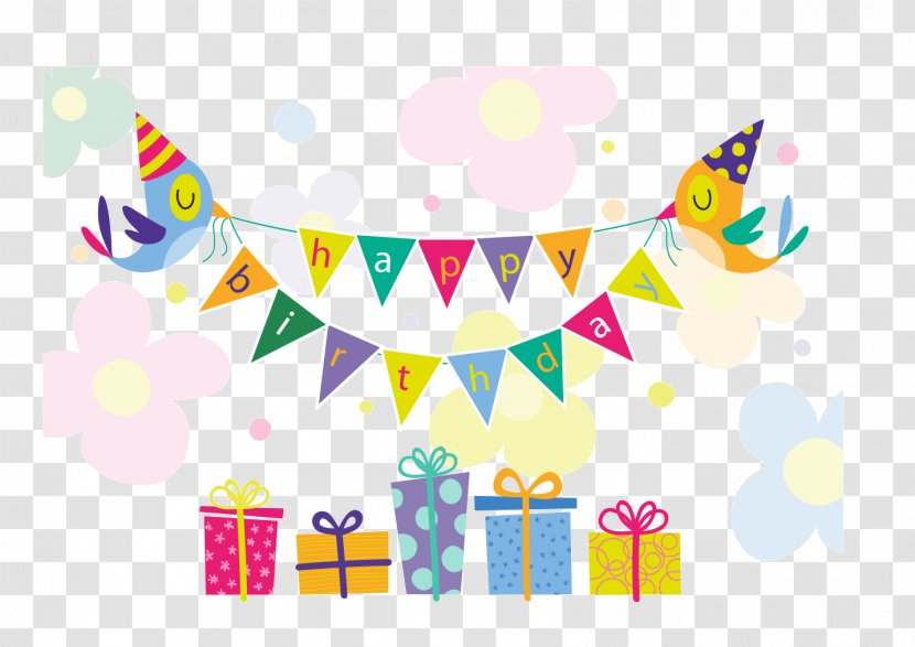 Birthday Cake Gift Greeting Card - Party - Happy Elements Transparent PNG