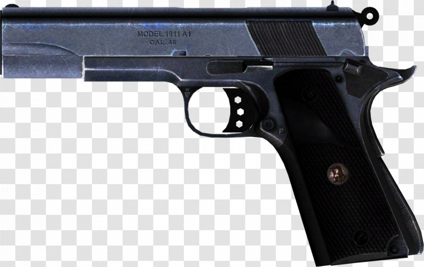 Browning Hi-Power M1911 Pistol Pistolet Walther PPK Weapon - Air Gun - Battlefield Transparent PNG