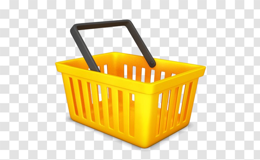 Shopping Cart - Yellow - Basket Transparent PNG