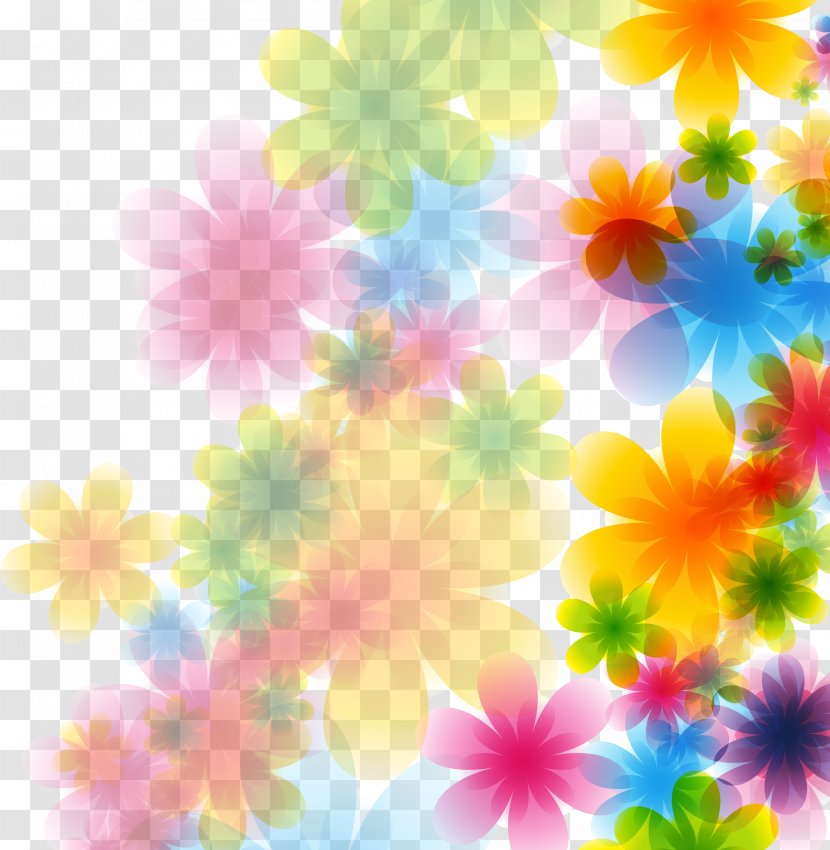 Flower Desktop Wallpaper Clip Art - Yellow - Flowers Background Transparent PNG