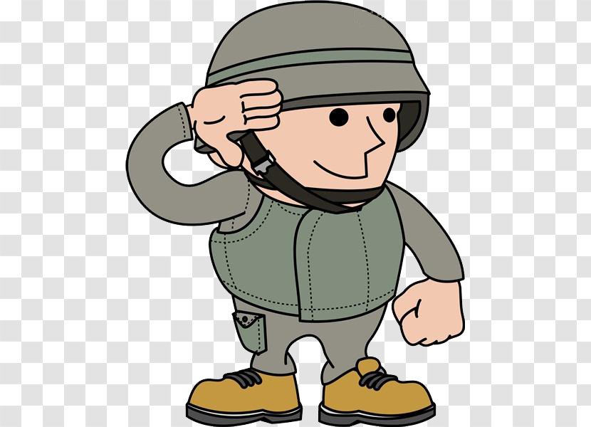 Soldier Salute Army Cartoon - Military Rank - The Man Of Transparent PNG