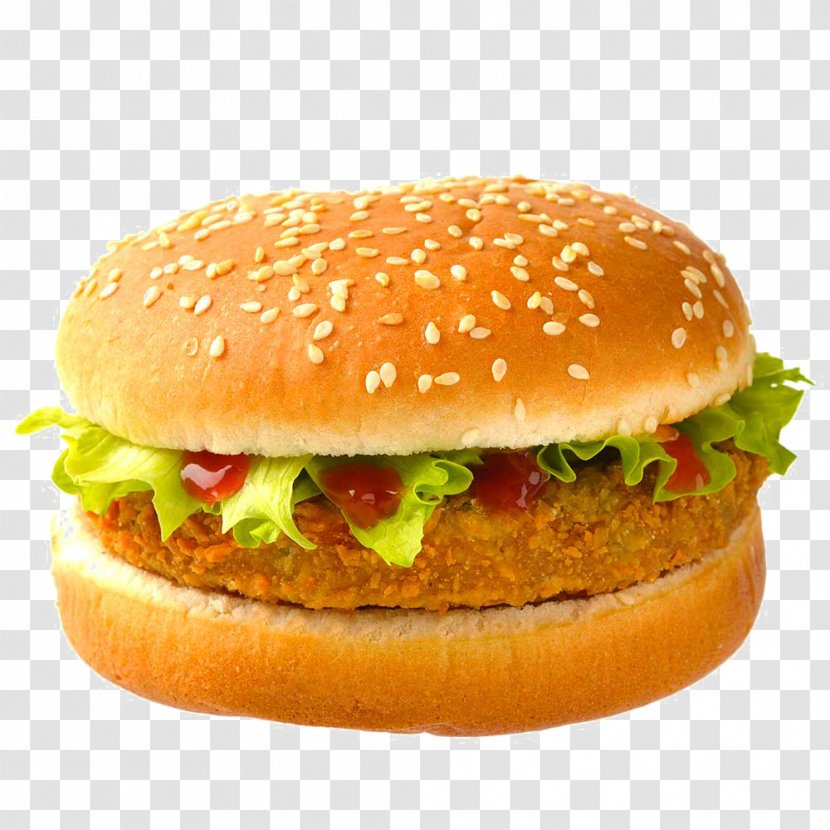 Veggie Burger Hamburger Aloo Tikki Indian Cuisine Chaat - Vegetarian - Vegetable Transparent PNG