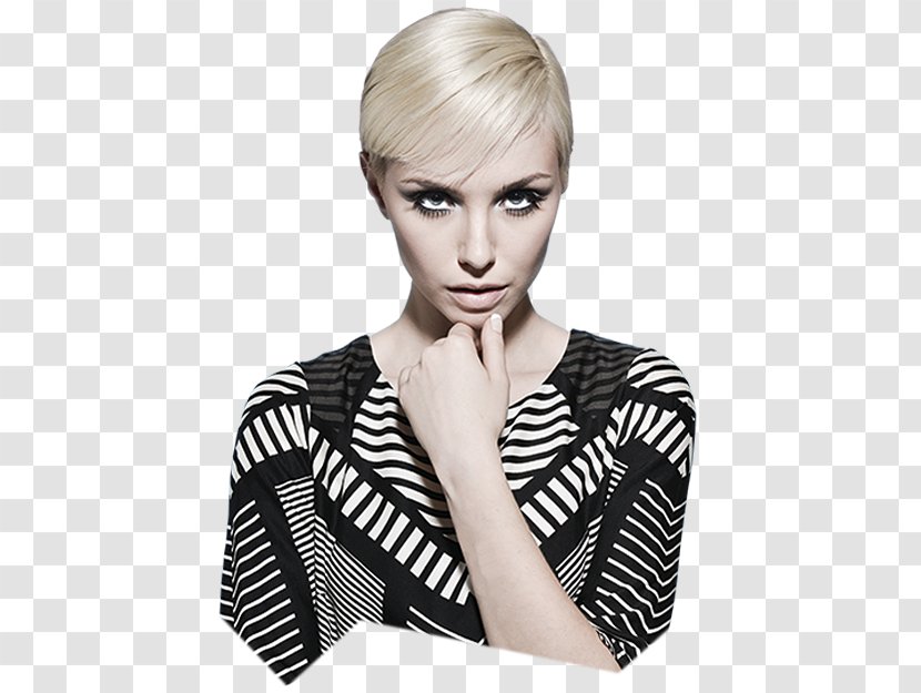 Hair Coloring Pixie Cut Blond Hairdresser Asymmetric - Fashion Model - Master Diagram Design Transparent PNG
