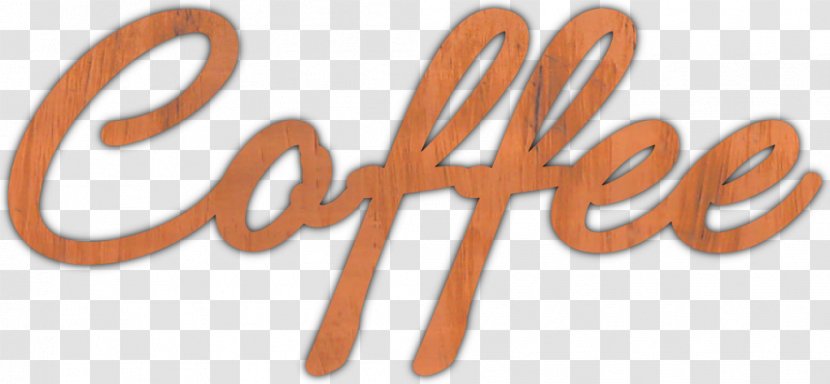 Coffee Logo Brand Cafe Font - Metallic Copper Transparent PNG