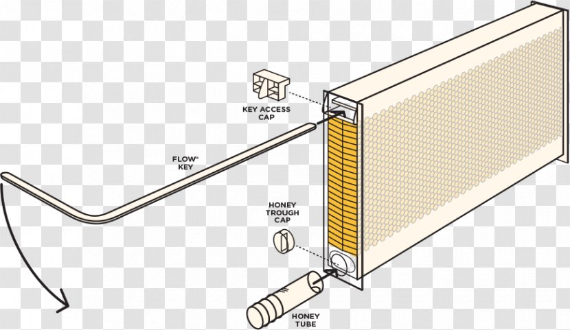 Beehive Flow Hive Honey - Auto Part - Bee Transparent PNG