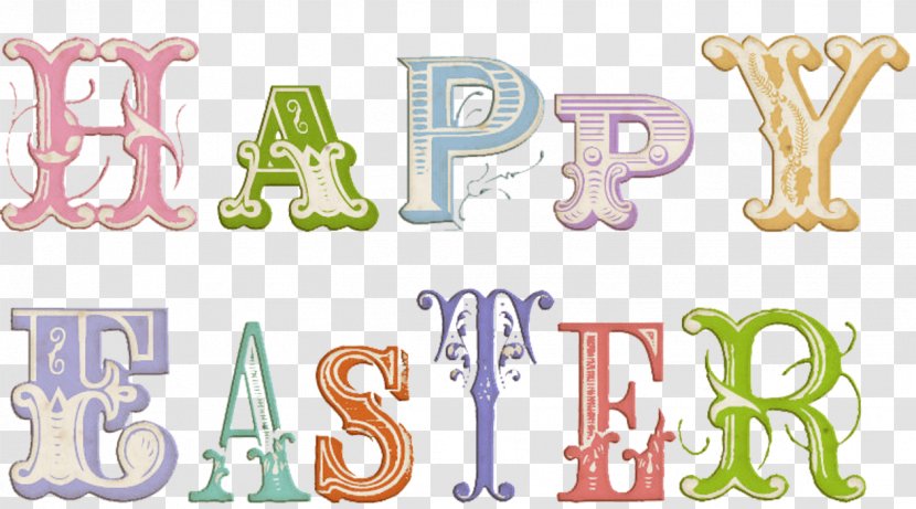 Text Easter Sticker - Delimiter - Bunny Transparent PNG