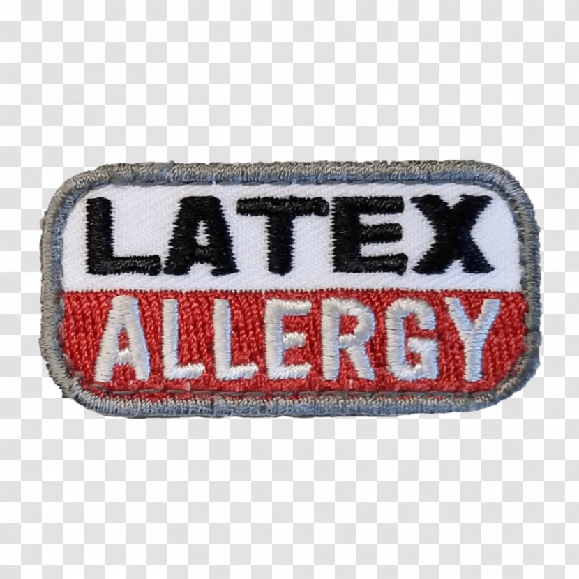 Latex Allergy Embroidered Patch Morphine - Logo Transparent PNG