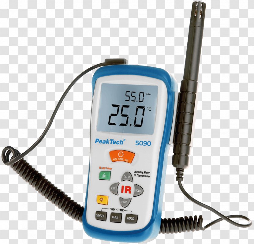 Measuring Instrument Hygrometer Measurement Gauge Temperature - Infrared - Material Transparent PNG