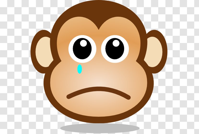 Chimpanzee Ape Monkey Cartoon Clip Art - Spider - Sad Faces Transparent PNG